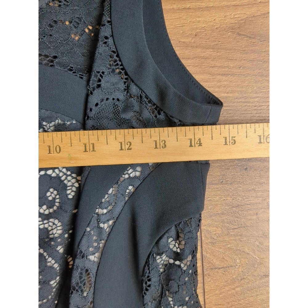 Diane‎ Von Furstenburg Kala Lace Dress Sz 4 Sleeveless Black - Picture 5 of 16